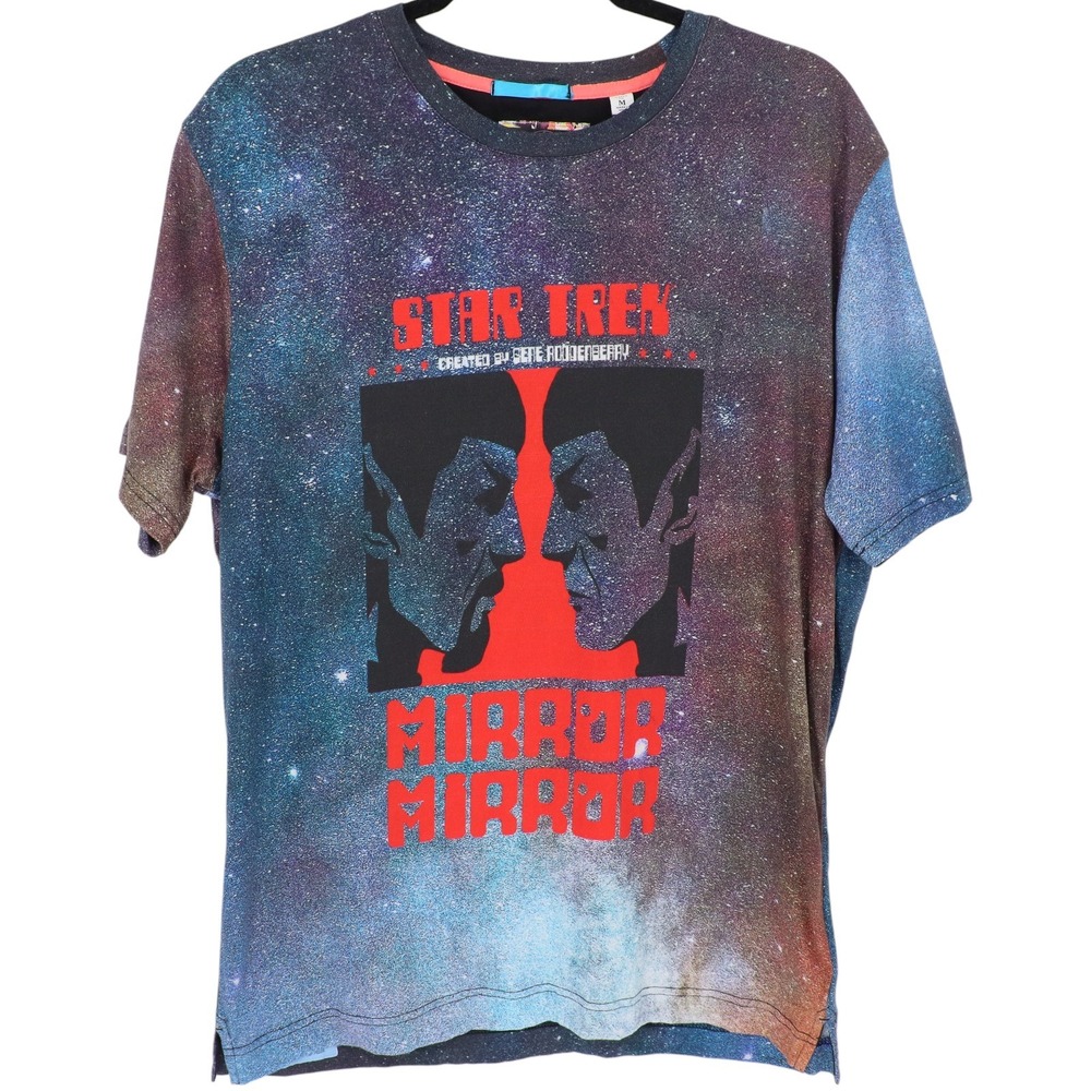Star Trek x Robert Graham Mirror Mirror Galaxy T Shirt Mens Size Medium